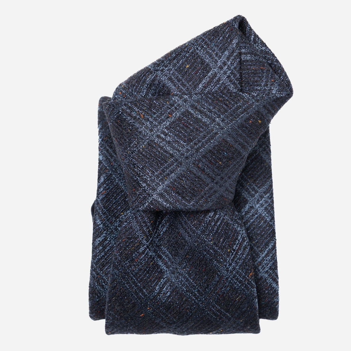 Blue Plaid Italian Silk Jacquard Tie