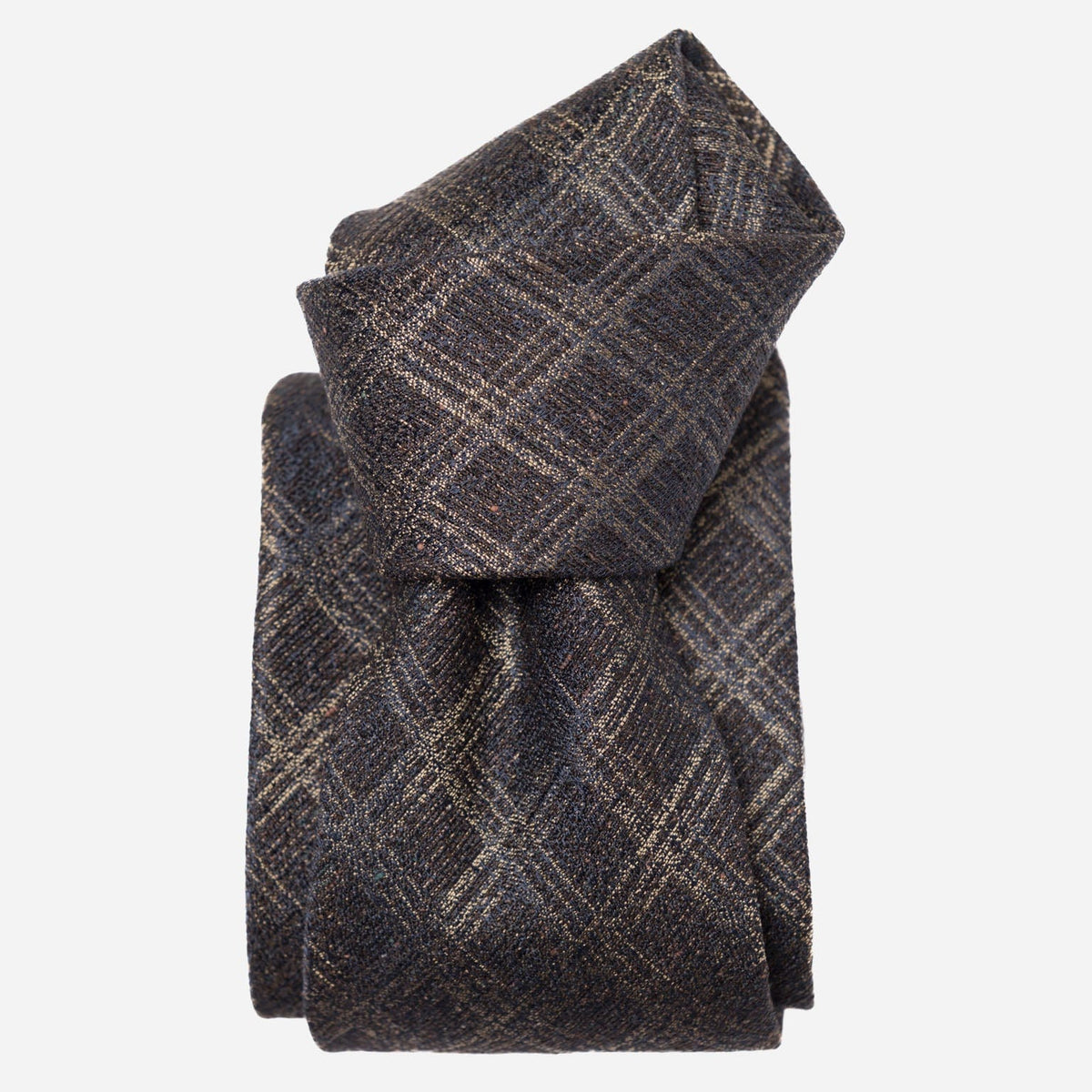 Bronze Plaid Italian Silk Jacquard Tie