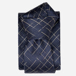 Handmade Italian Designer Navy Silk Tie