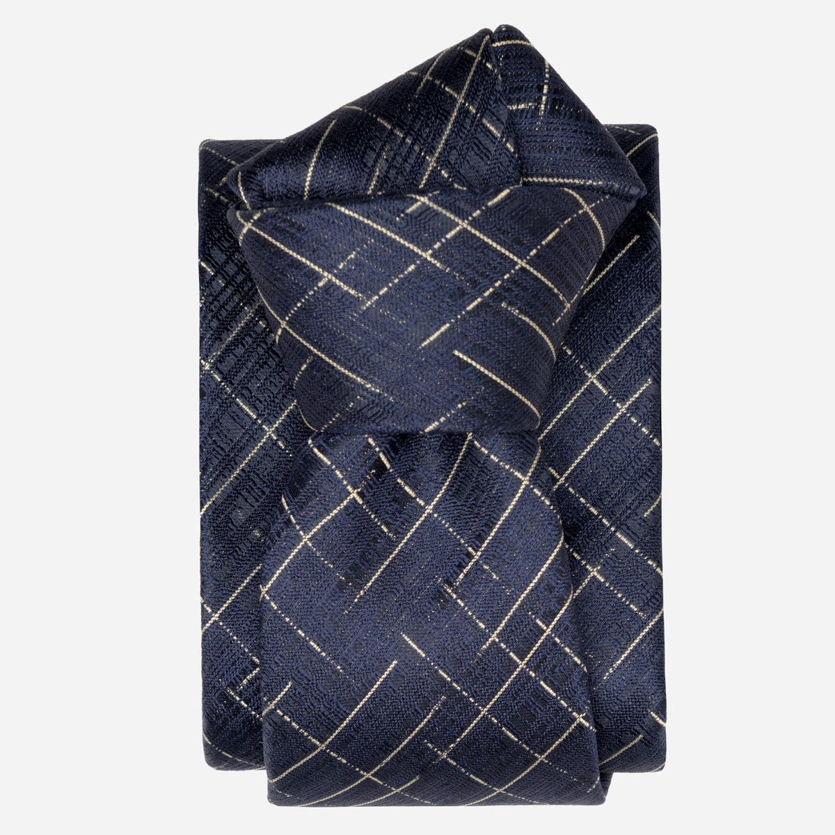 Handmade Italian Designer Navy Silk Tie