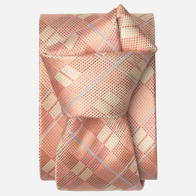 Peach Italian Designer Silk Tie for Men