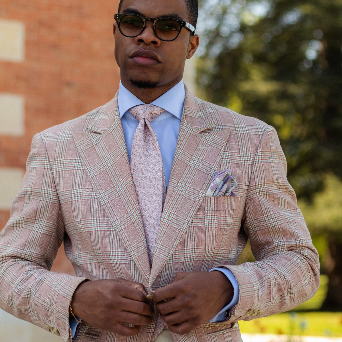 Best pink Italian designer silk tie