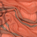 Orange Plaid 100% Italian Cashmere Scarf