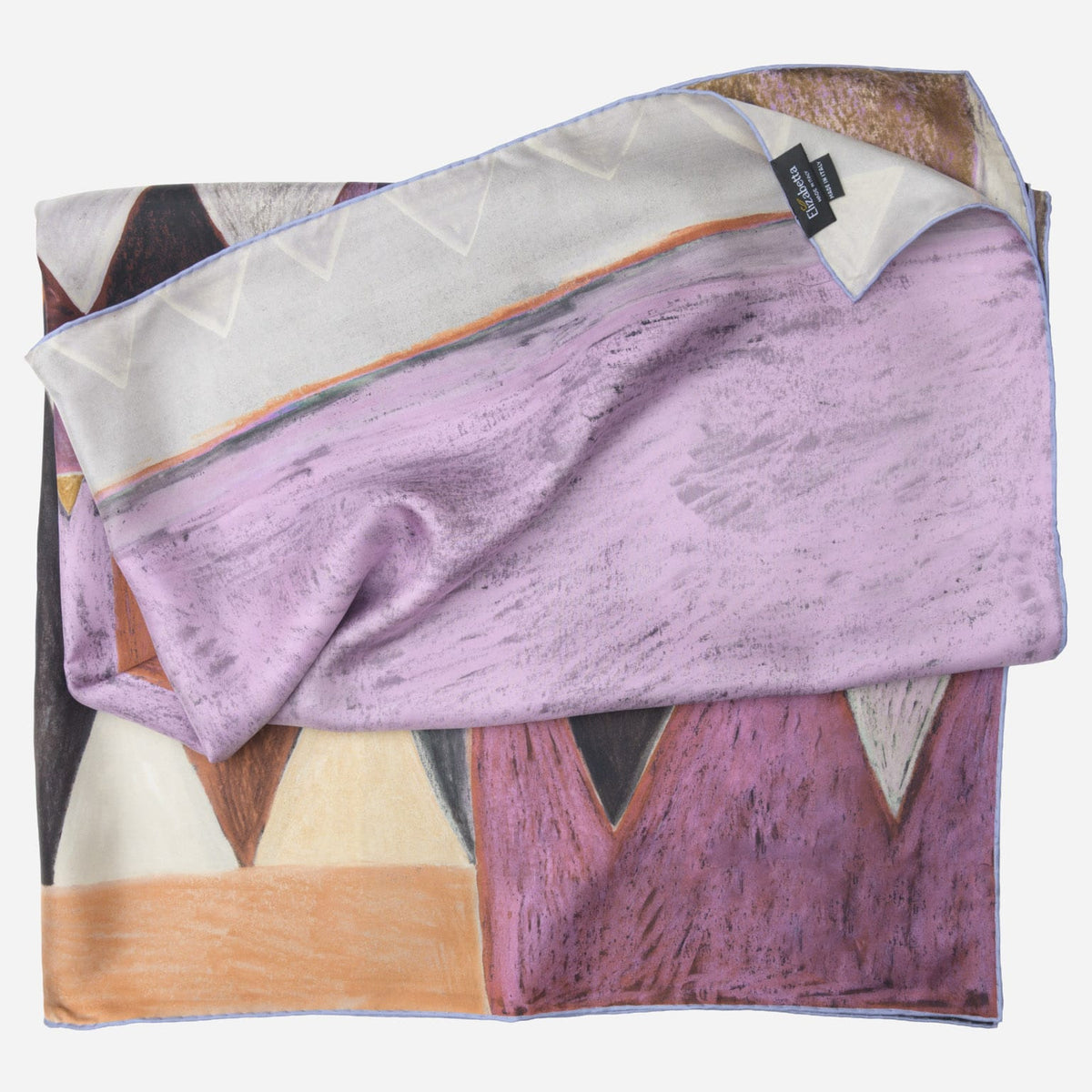 Plum Italian Designer Silk Scarf