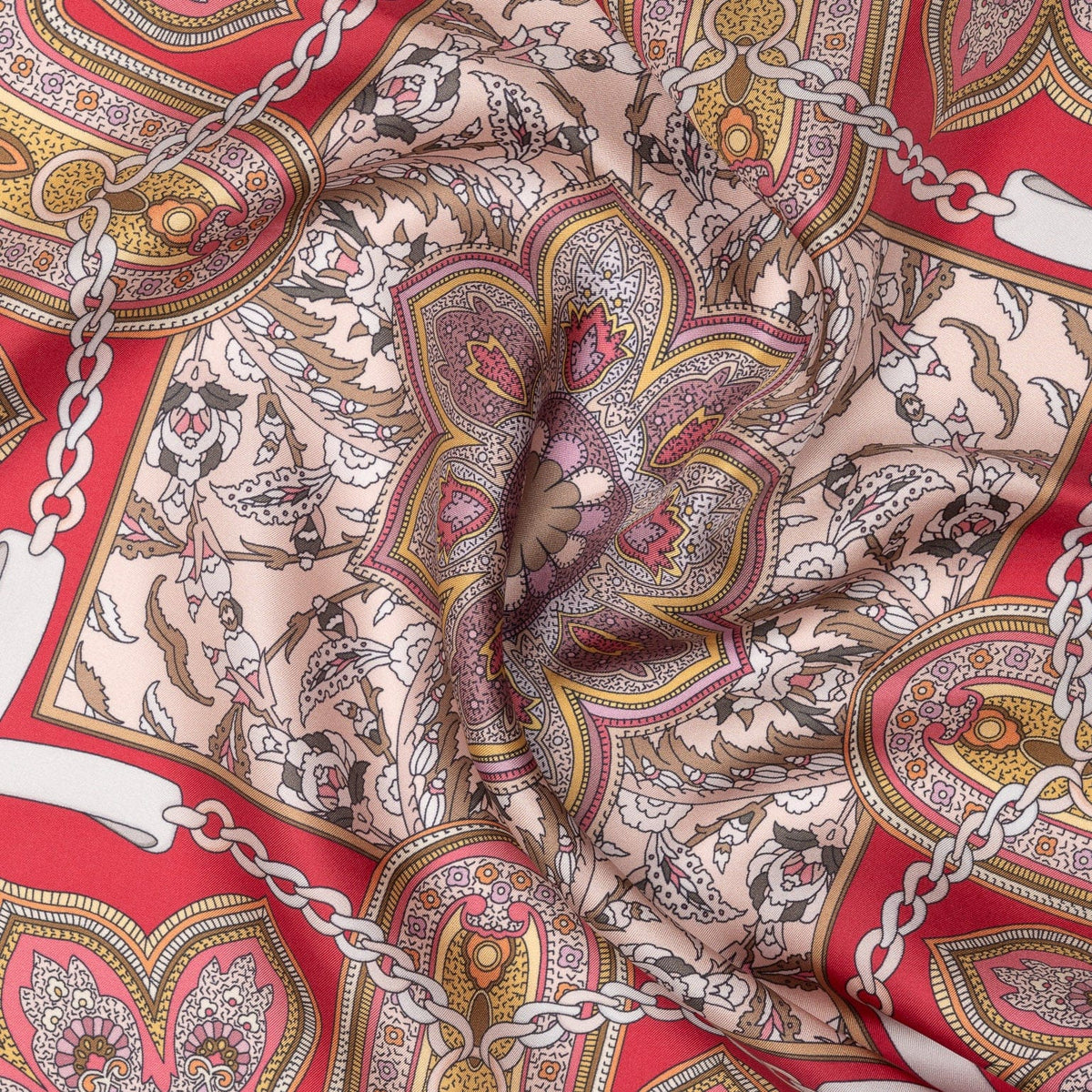 Women's Silk Bandana Cherry Red