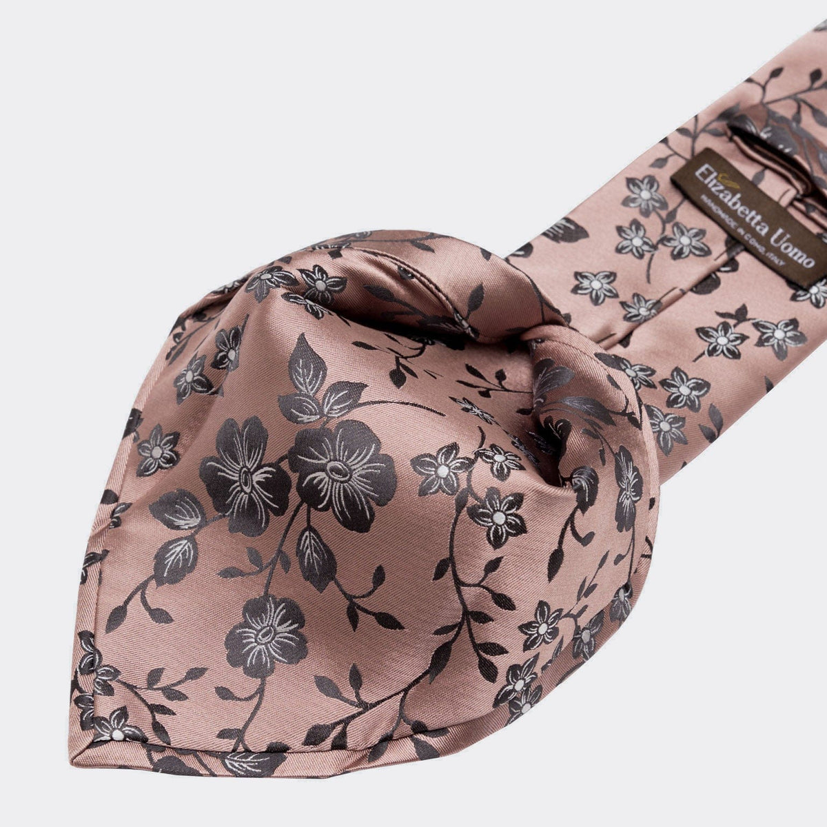 Pink Floral Italian Silk Jacquard Tie