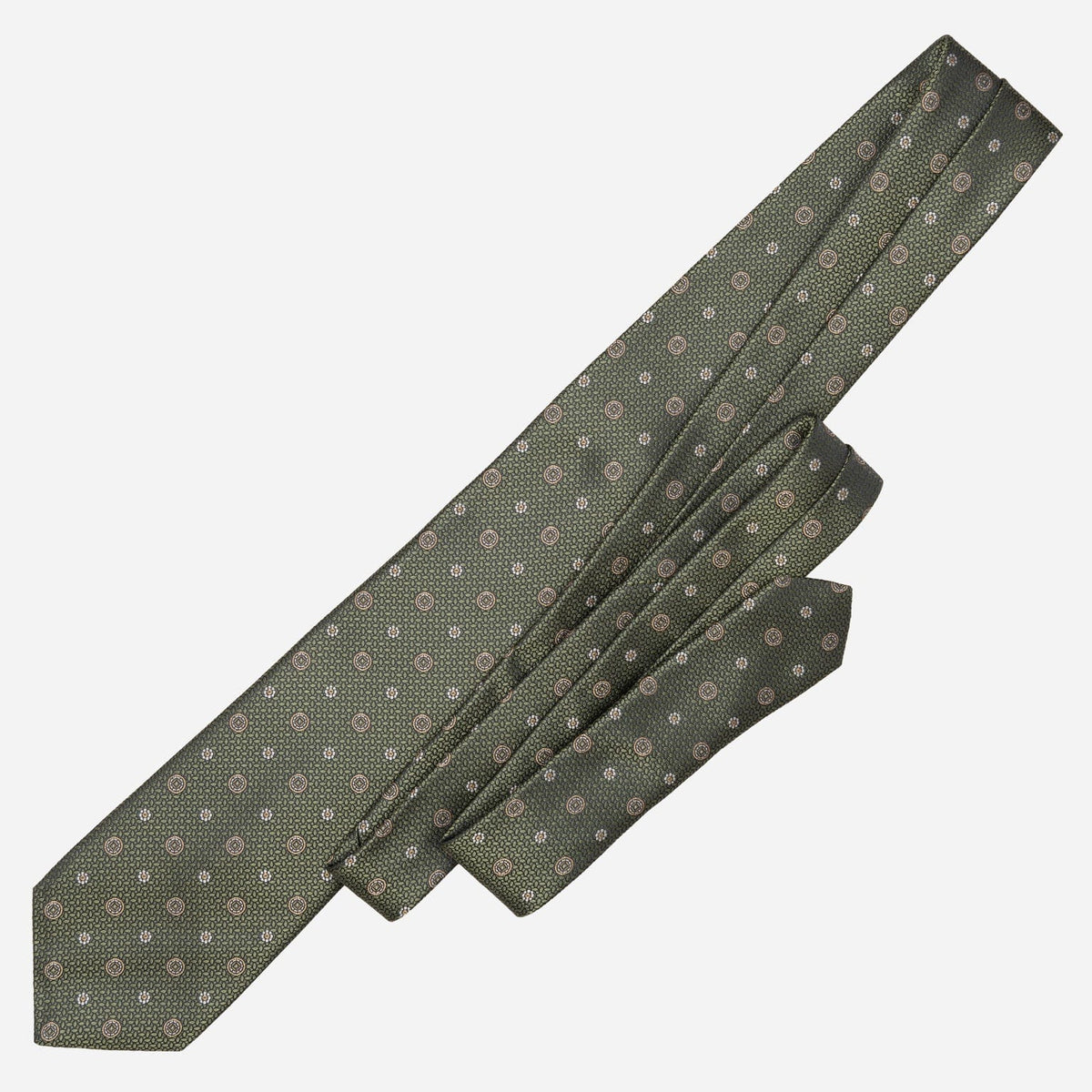Men&#39;s Designer Italian Silk Tie Green