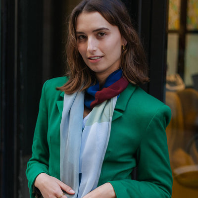 Italian Designer Silk Scarf Shawl