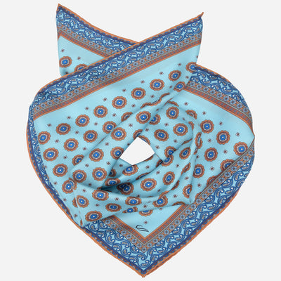 Blue Silk Neckerchief - Made in Italy