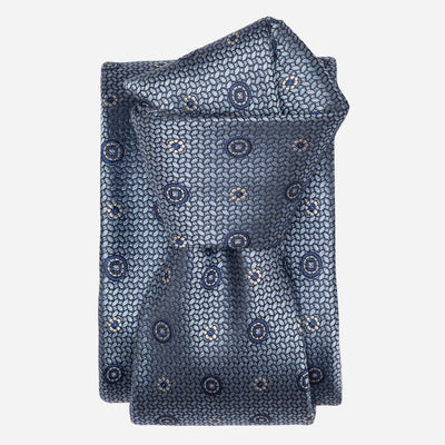 Men's Designer Italian Silk Tie Sky Blue