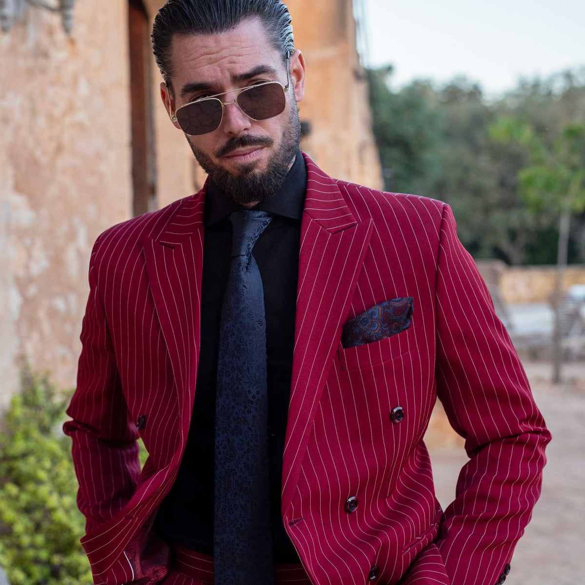 Men's luxury Italian designer handmade silk tie