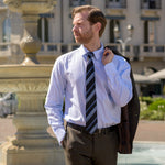 Black Striped Handmade Italian Silk Tie