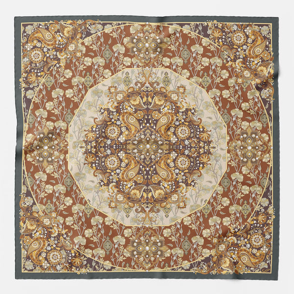 Terracotta Modal Cashmere Square Scarf