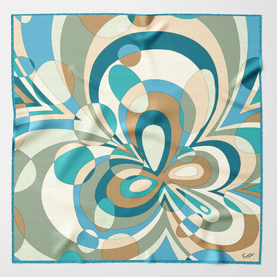 Best turquoise small silk scarves
