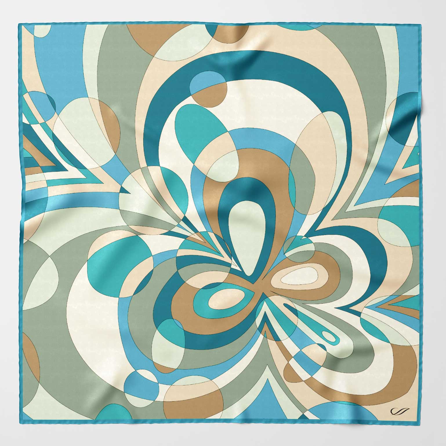 Best turquoise small silk scarves
