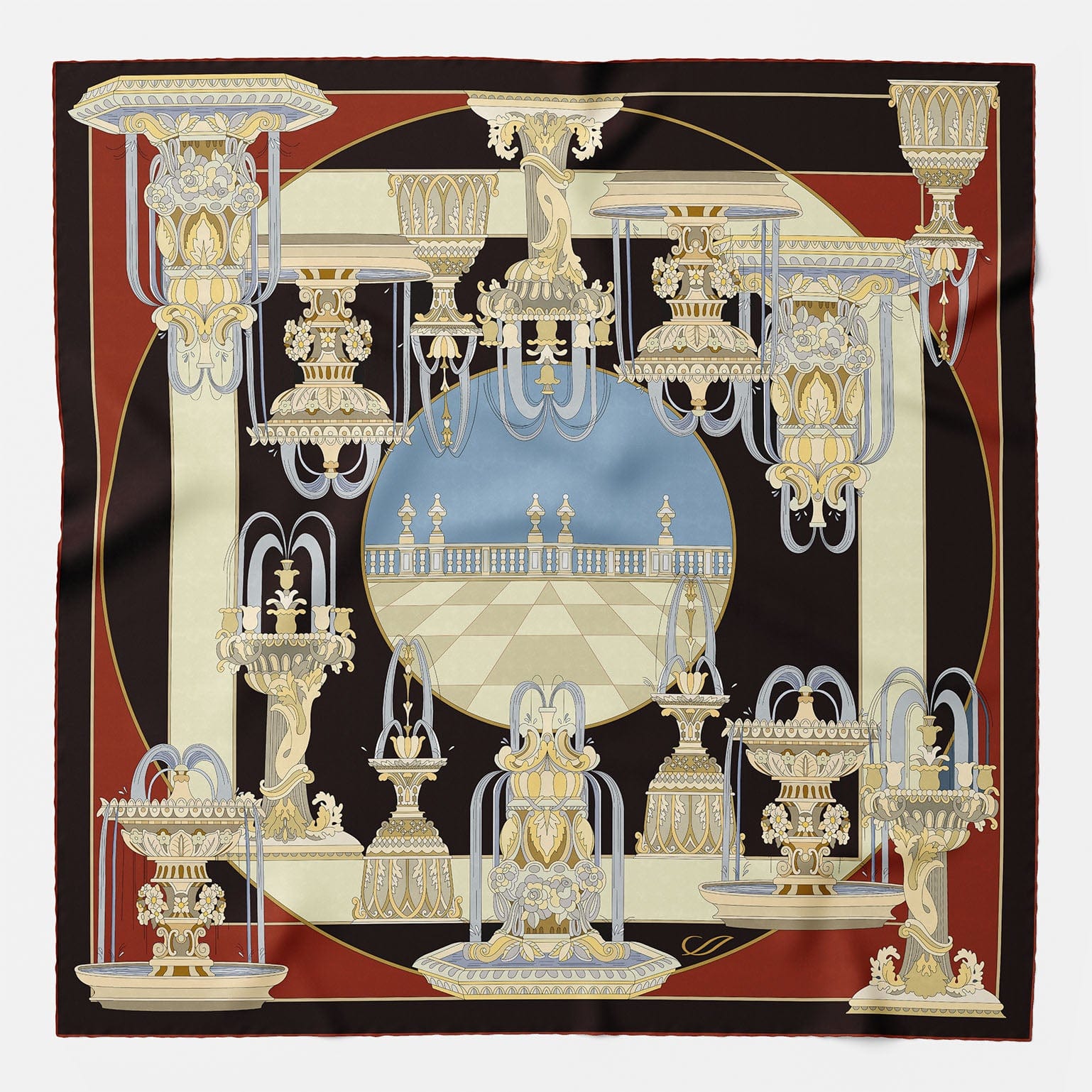 Luxury pure silk square scarf for women