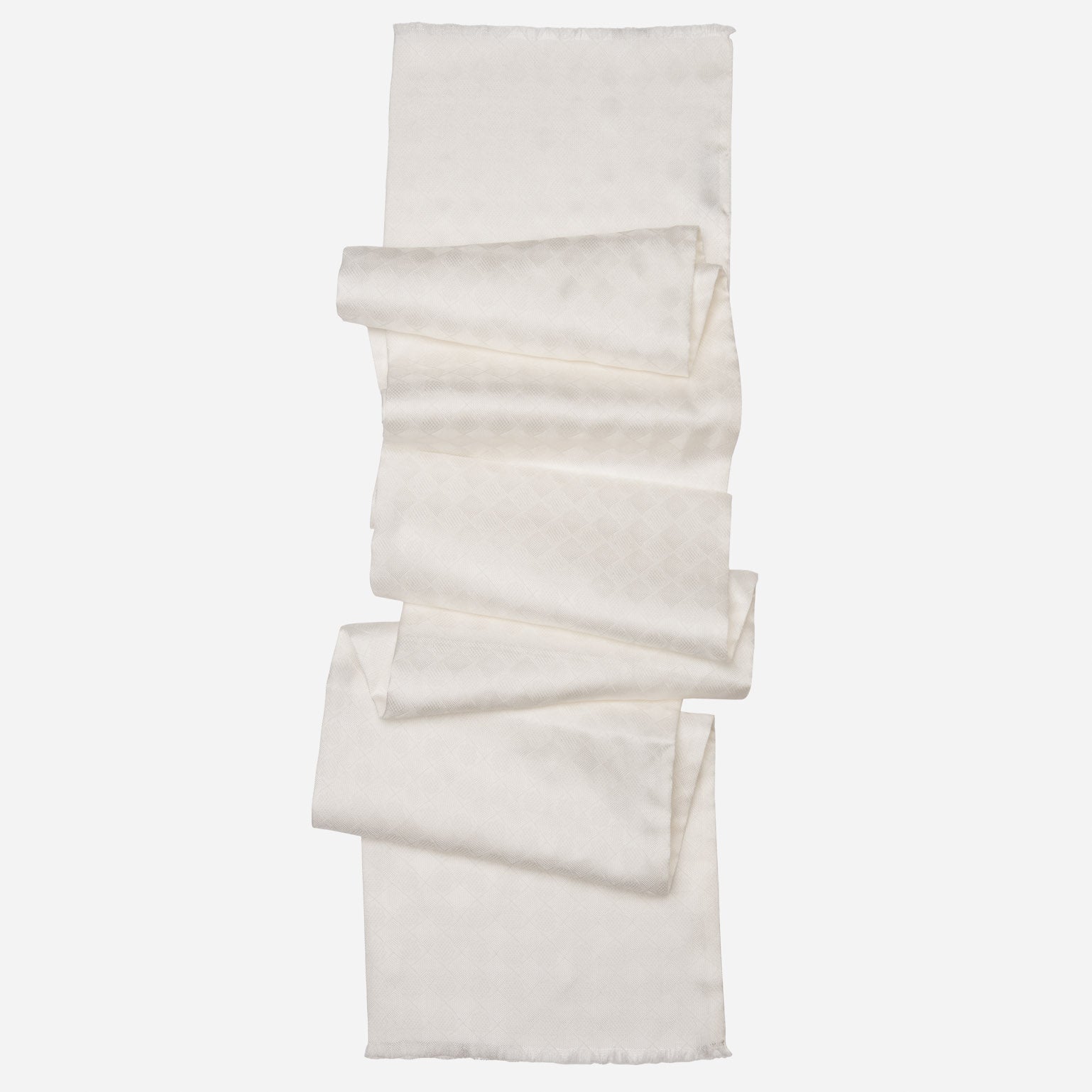 Men's White Italian Silk Dress Scarf