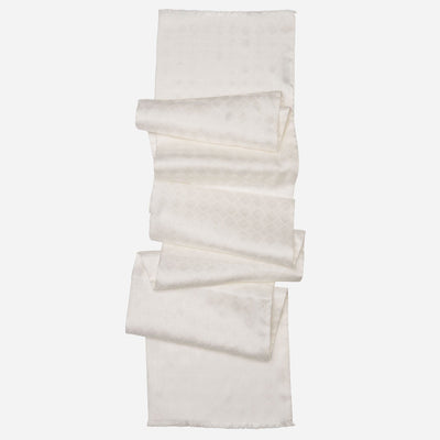 Men's White Italian Silk Dress Scarf