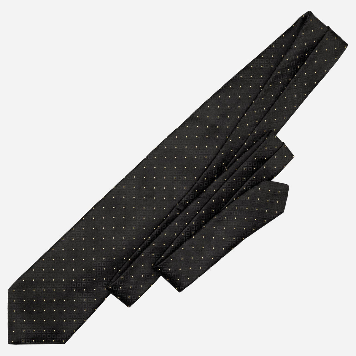 Black & Gold Italian Designer Silk Tie