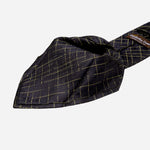 Handmade Italian Designer Black Silk Tie