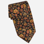 Black Floral Madder Silk Tie