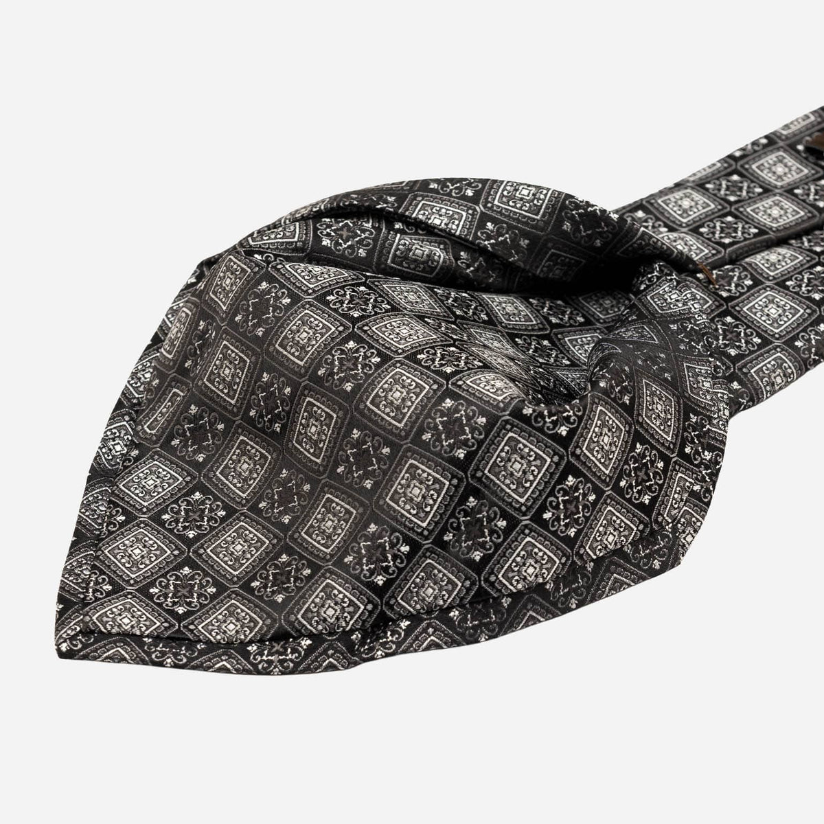 Designer Vintage Black Silk Necktie