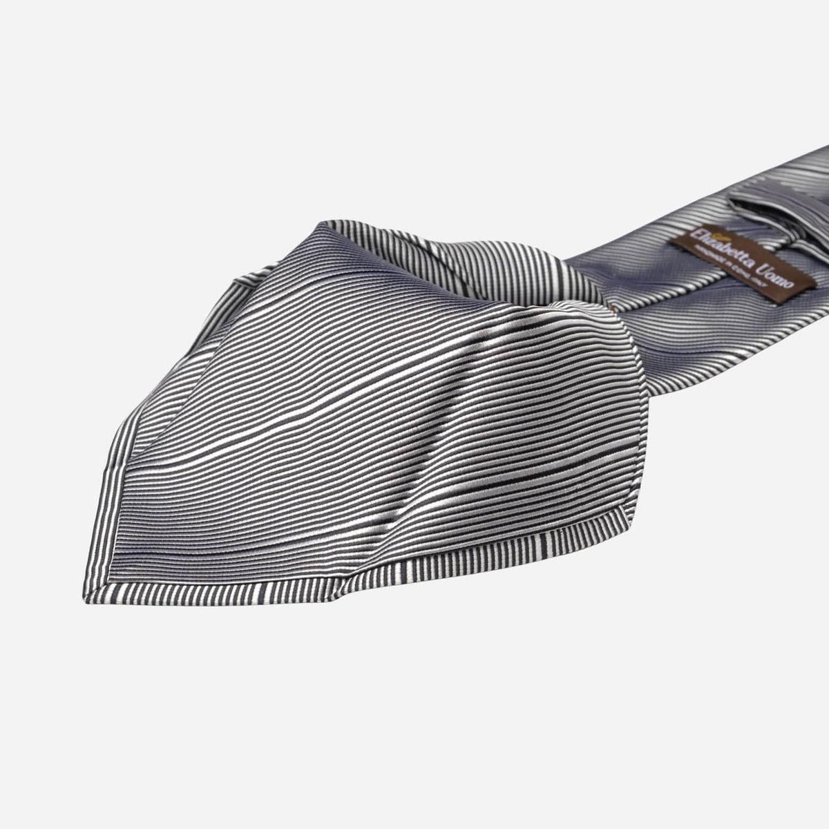 Black Pinstripe Italian Designer Silk Tie