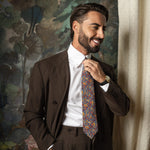 Blue Floral Madder Silk Tie
