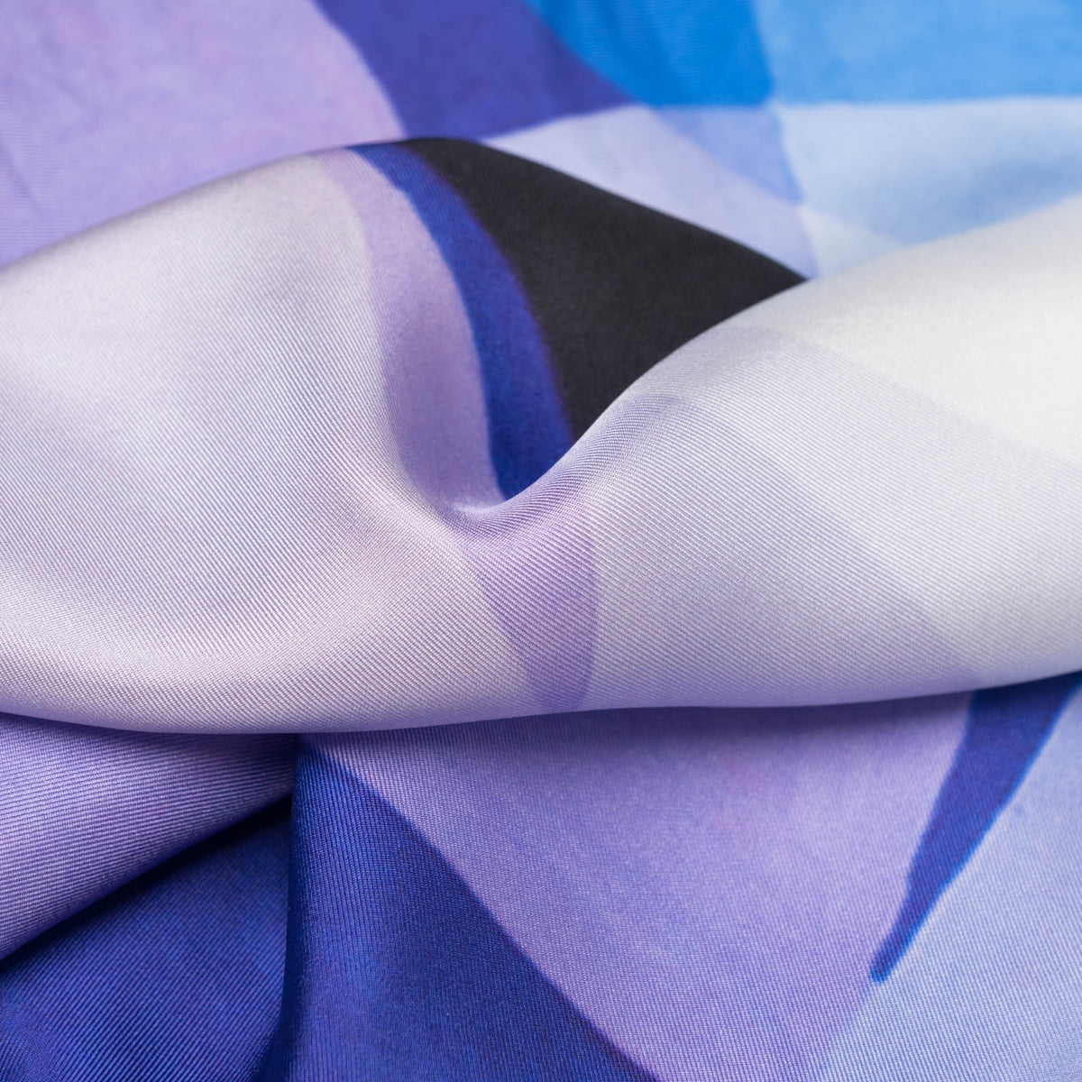 Blue Gray Violet Italian Silk Neckerchief