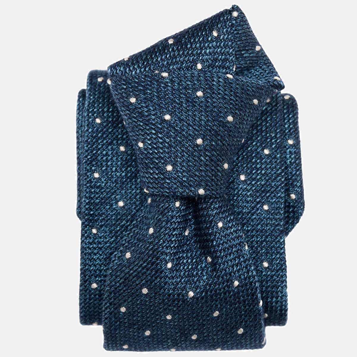 Blue Grenadine Polka Dot Tie - 100% Made in Italy