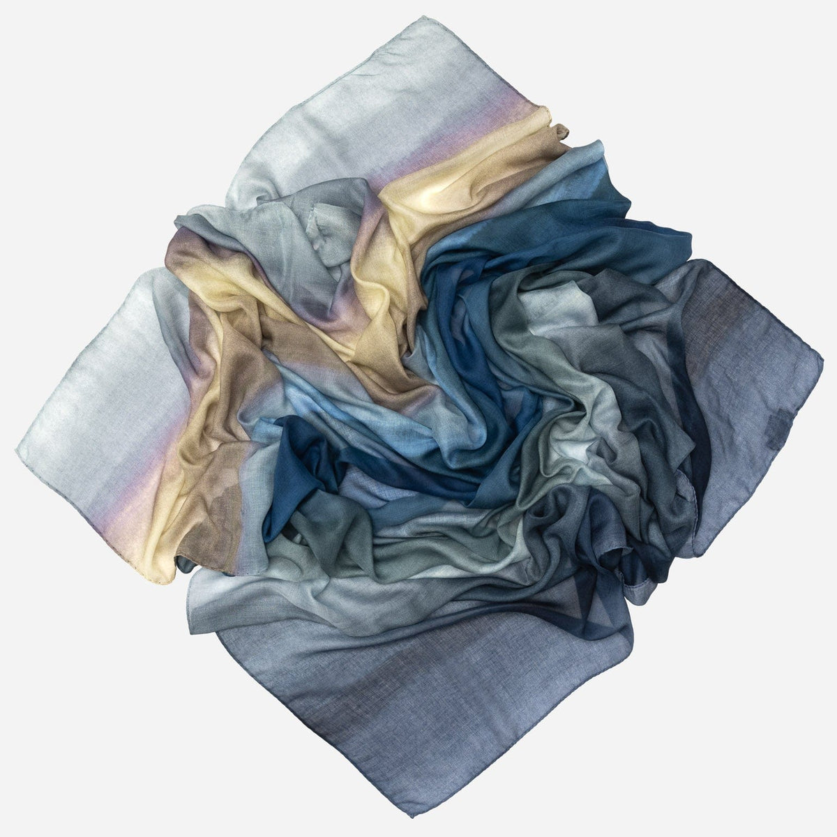 Ocean Blue Modal Silk Square Scarf