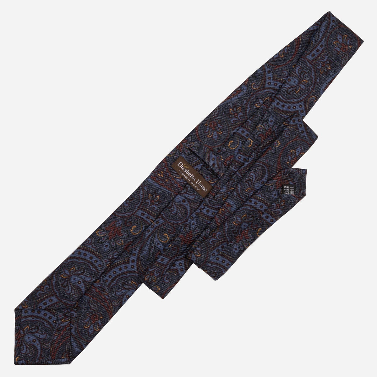 Paisley Blue Italian Madder Silk Tie