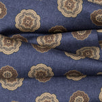Italian Designer Men's Blue Silk Scarf