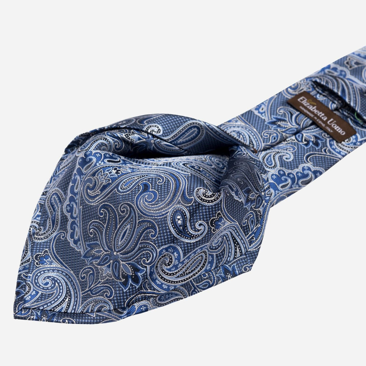 Blue Woven Paisley Italian Silk Tie