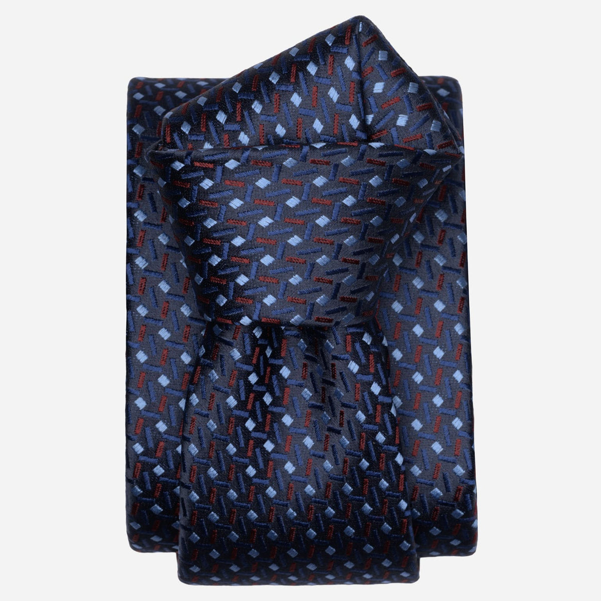 Blue Woven Pure Silk Italian Tie