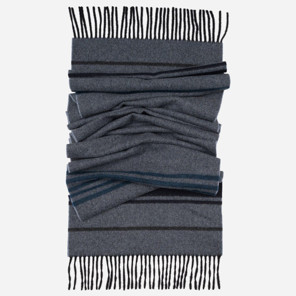 Blue Italian Wool Cashmere Scarf
