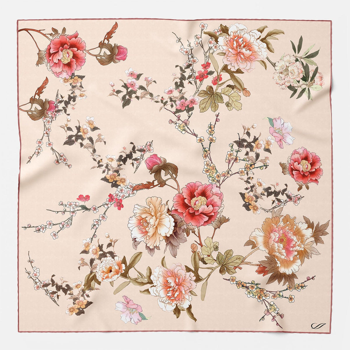 Women's Blush Pink Silk Bandana