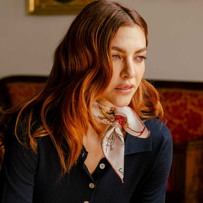 Women's Blush Pink Silk Bandana