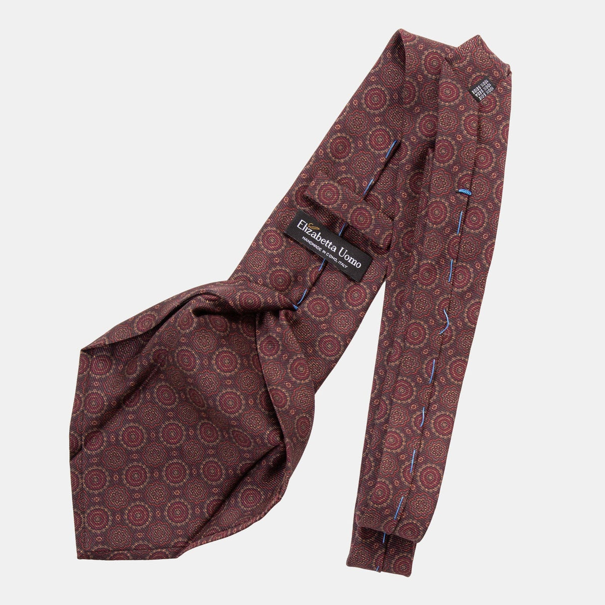 Brown &amp; Burgundy Italian Silk Tie