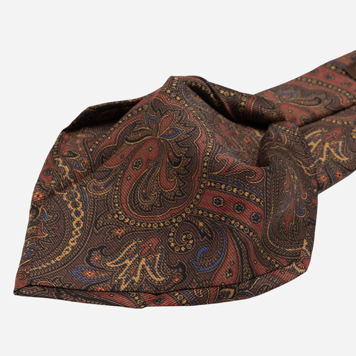 Paisley Brown Italian Madder Silk Tie