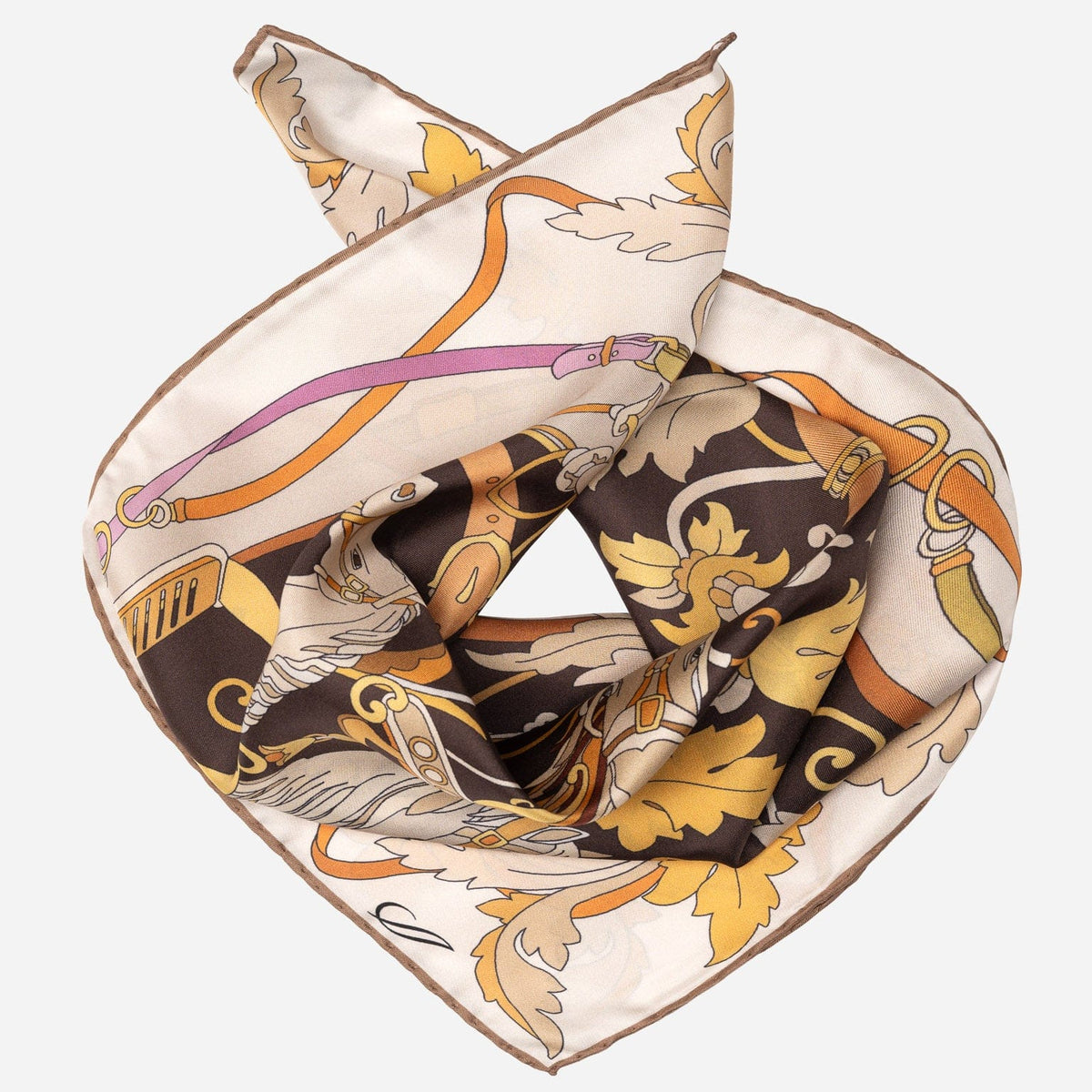 Women's Silk Bandana Autumn Browns