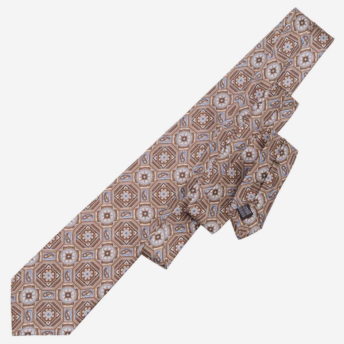 Brown Handmade Italian Silk Tie