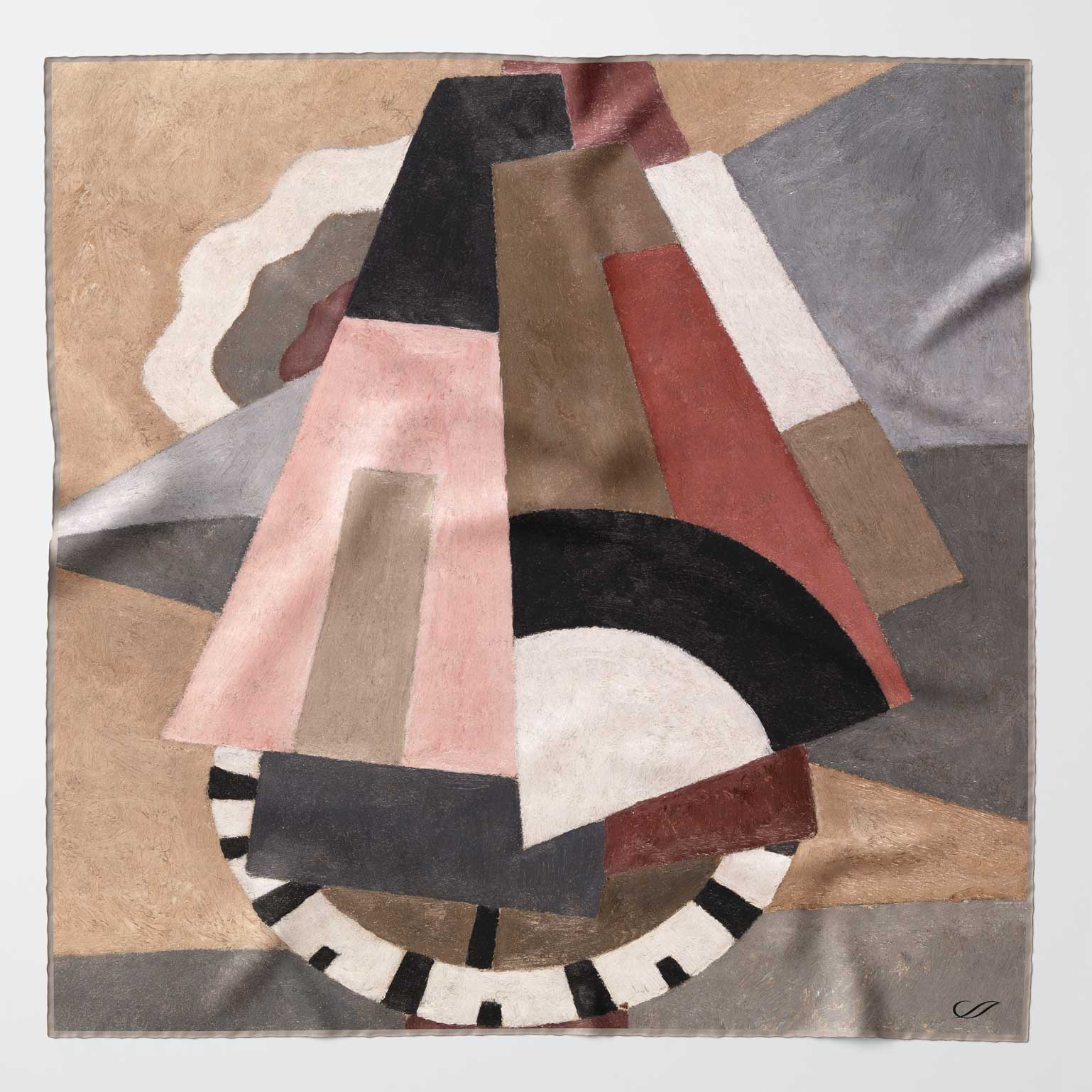 Brown Large Silk Pocket Square