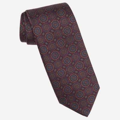 Burgundy Italian Madder Silk Tie