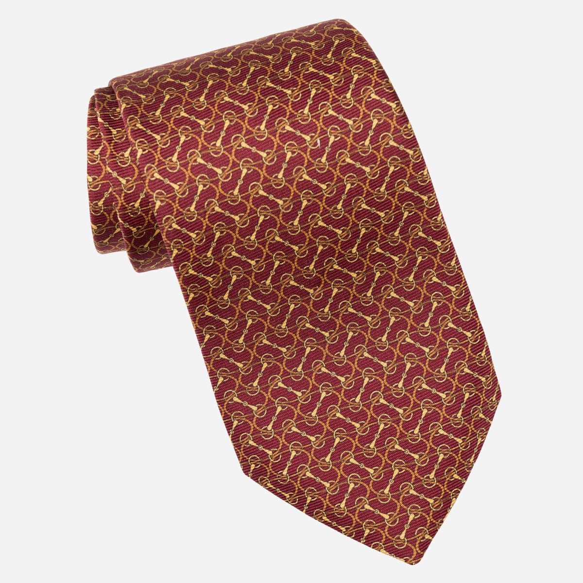 Best Burgundy Equestrian Handmade Silk Tie