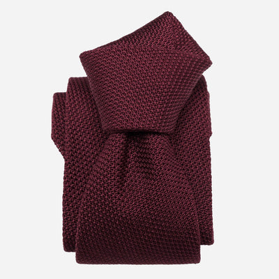 Burgundy Grenadine Tie - Made in Como Italy