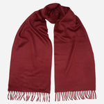 Burgundy Felted Italian Cashmere Scarf