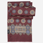 Men's Burgundy Silk Scarf Made in Italy