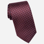 Burgundy Woven Pure Silk Italian Tie