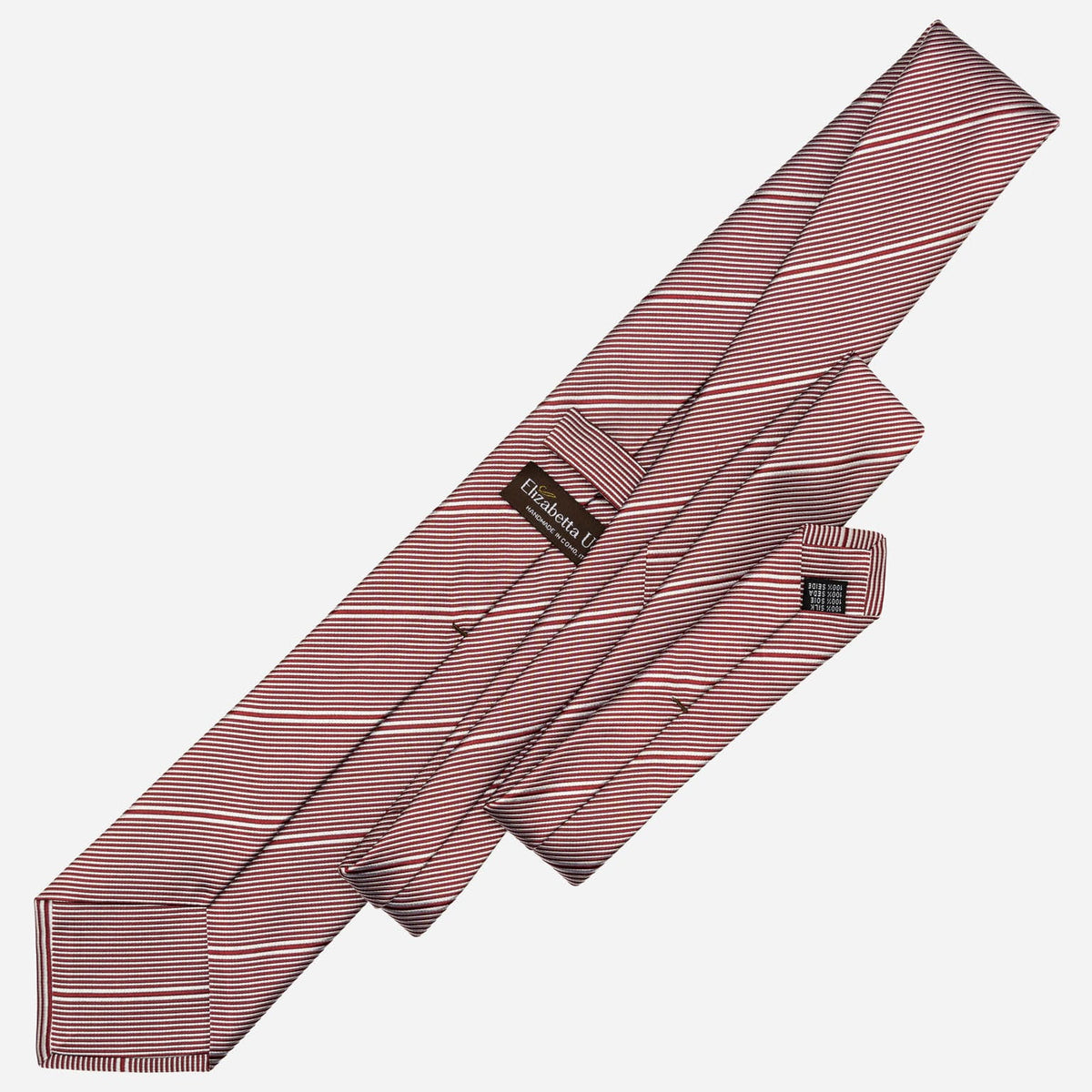 Burgundy Stripes Italian Silk Tie